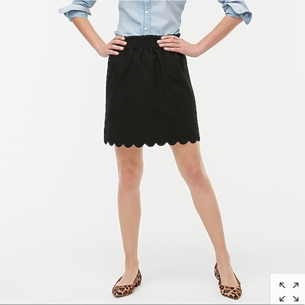 J.Crew Scalloped Linen skirt